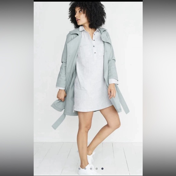 Marine Layer Dresses & Skirts - MARINE LAYER Women's Quinn Heather Gray Cotton Popover Shirt Dress